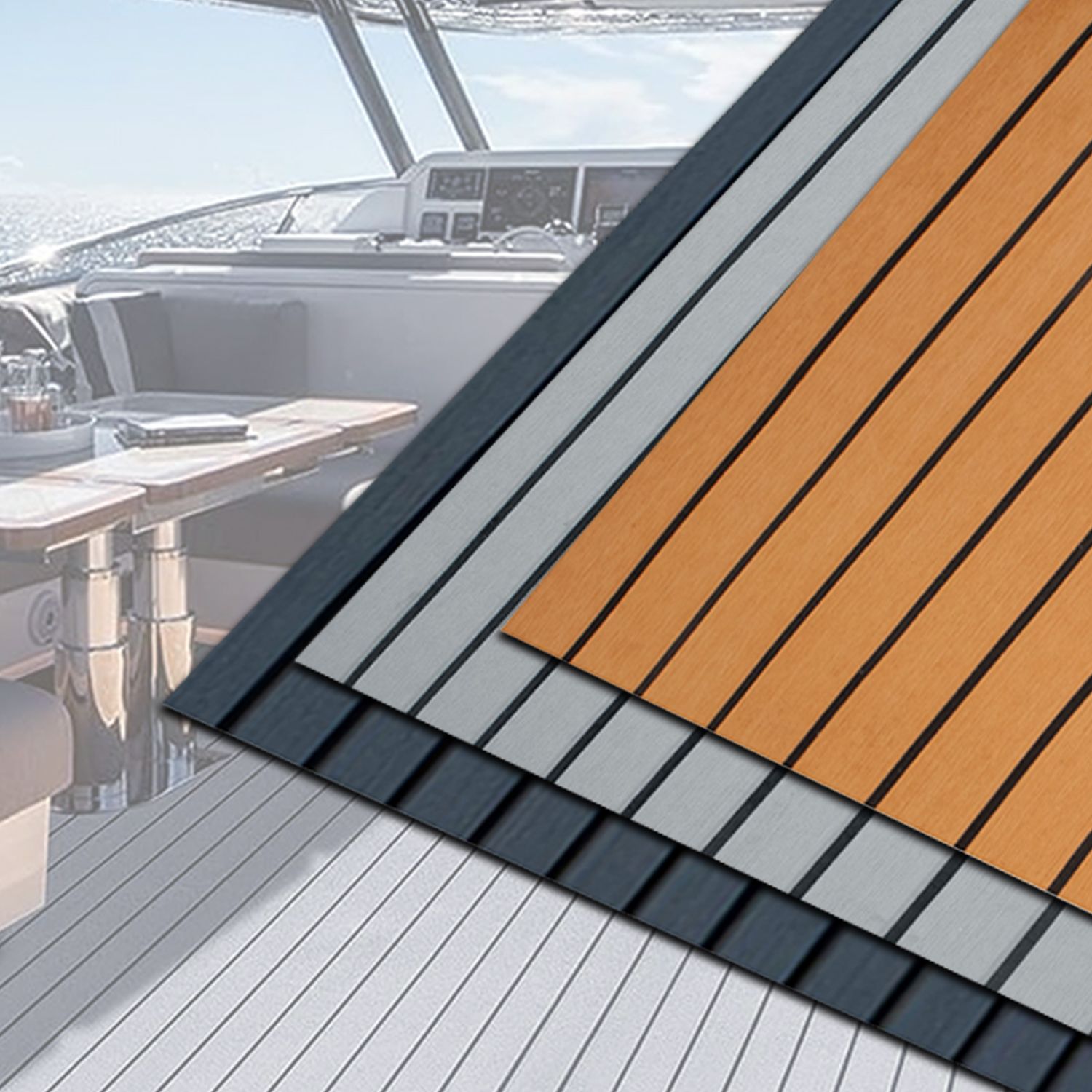 Fishing Boat Fiberglass - Tappeto Nautico in EVA, Pavimentazione Autoadesiva